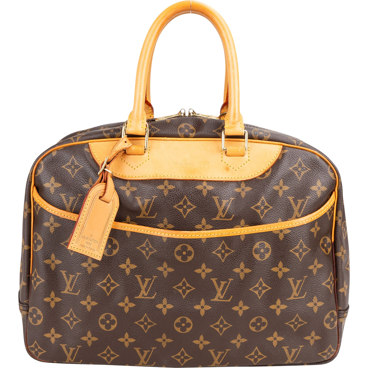 Louis Vuitton Monogram Deauville aus Canvas und Vachetta-Leder – Vorderansicht