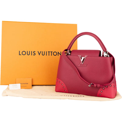 Sac à main Louis Vuitton Capucines MM en cuir Taurillon rose, édition limitée
