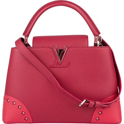 Sac à main Louis Vuitton Capucines MM en cuir Taurillon rose, édition limitée