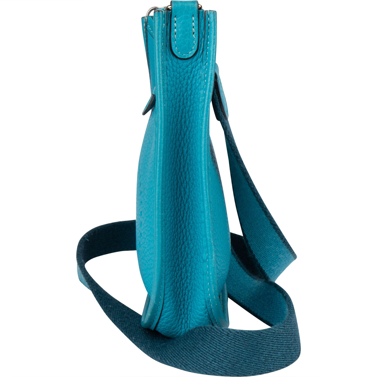 Borsa a tracolla Hermès Evelyne 16 in Taurillon Clemence blu