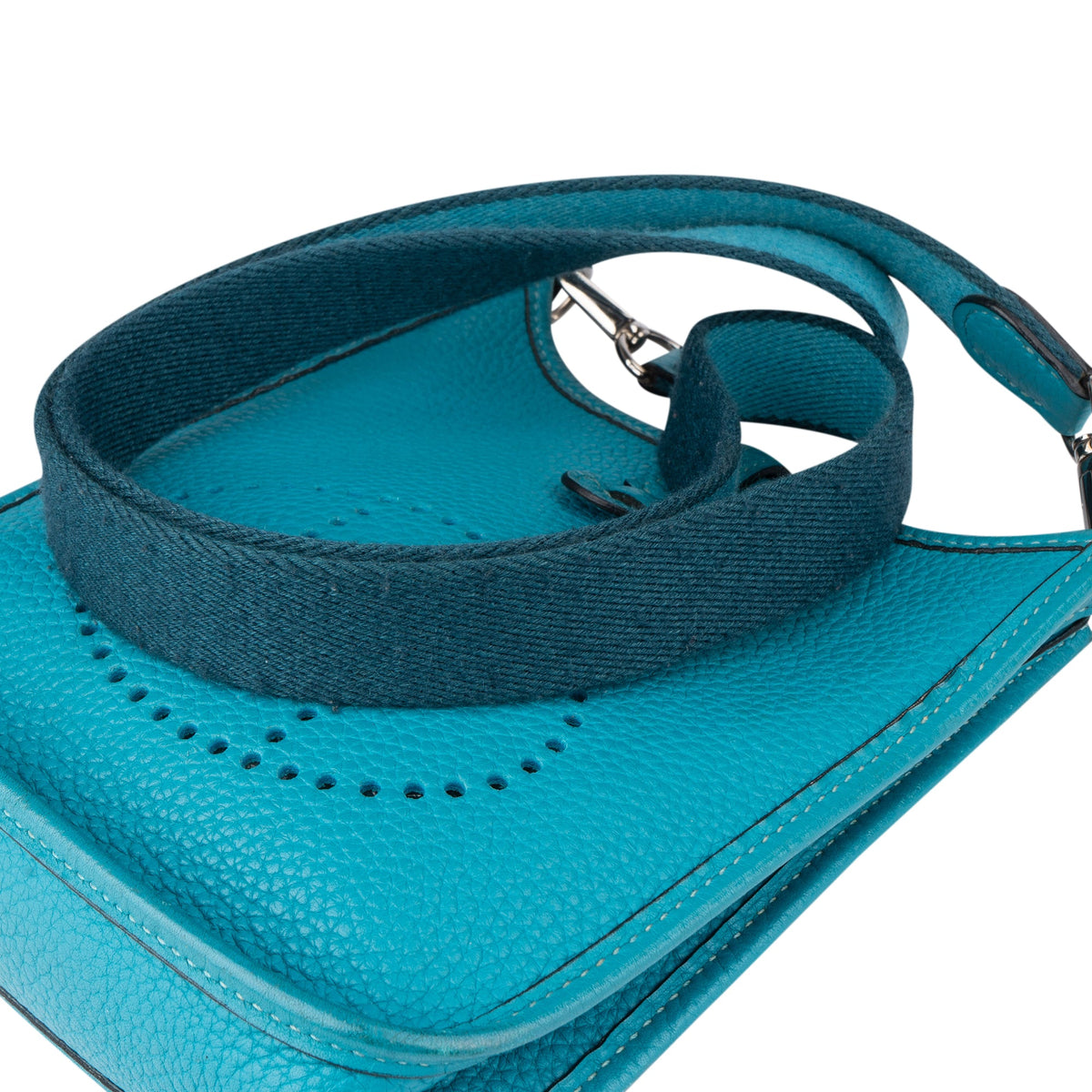 Borsa a tracolla Hermès Evelyne 16 in Taurillon Clemence blu