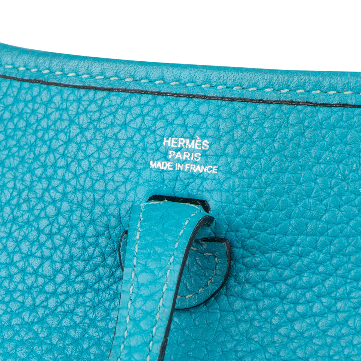 Borsa a tracolla Hermès Evelyne 16 in Taurillon Clemence blu