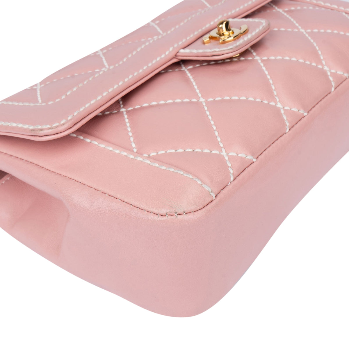 Chanel Quilted Lambskin 24K Gold Single Flap Handtas