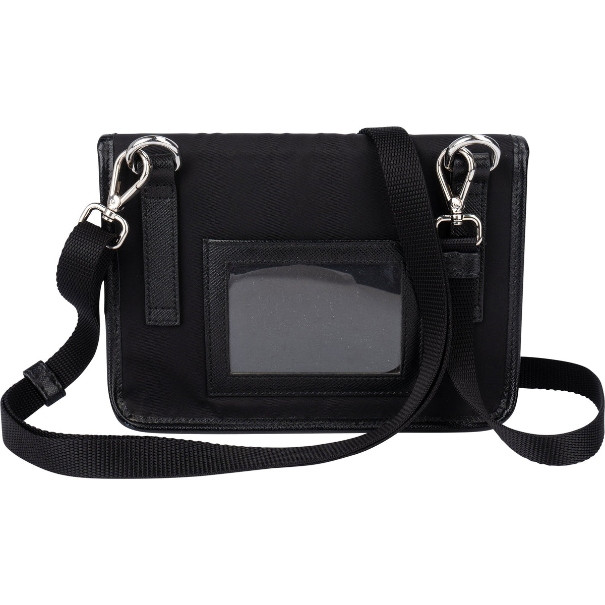 Mini sac bandoulière Prada en nylon à logo triangulaire