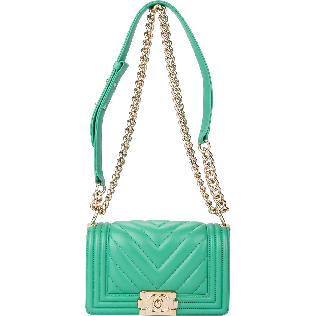 Chanel Chevron Lammleder Boy Single Flap Umhängetasche, Bild 11 von 15