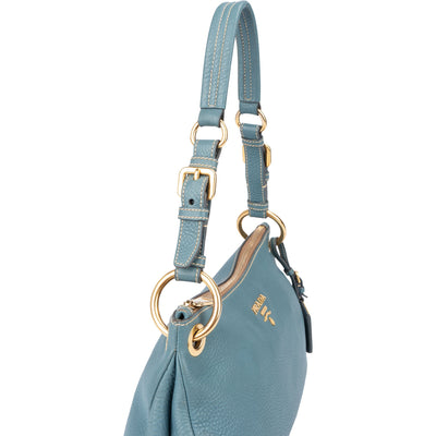 Prada Blue Leather Cleo Shoulder Bag