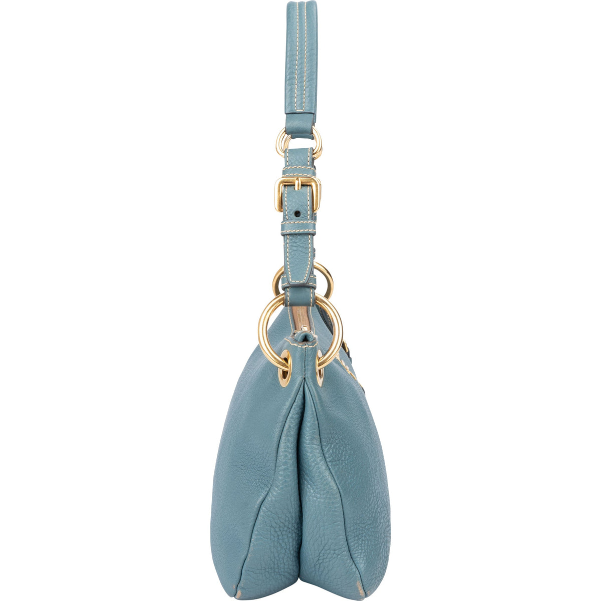 Borsa a spalla Prada Cleo in pelle blu