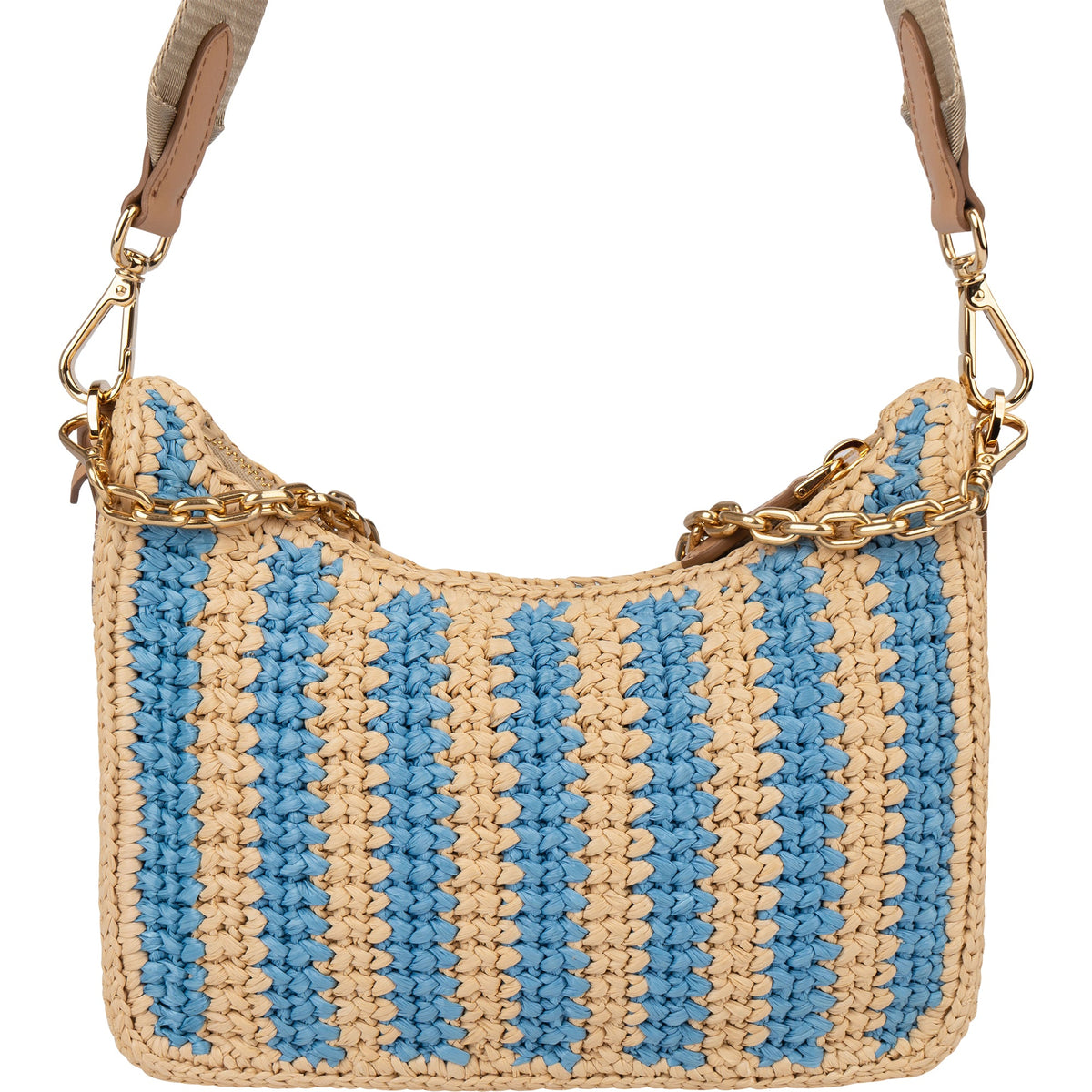 Prada Tricolor Raffia Re-Edition Crossbody Bag