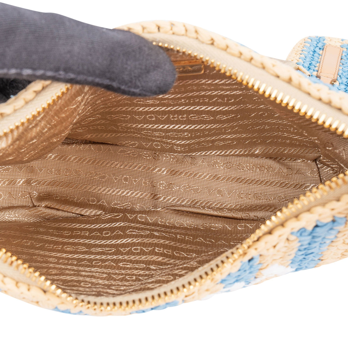 Prada Tricolor Raffia Re-Edition Crossbody Bag