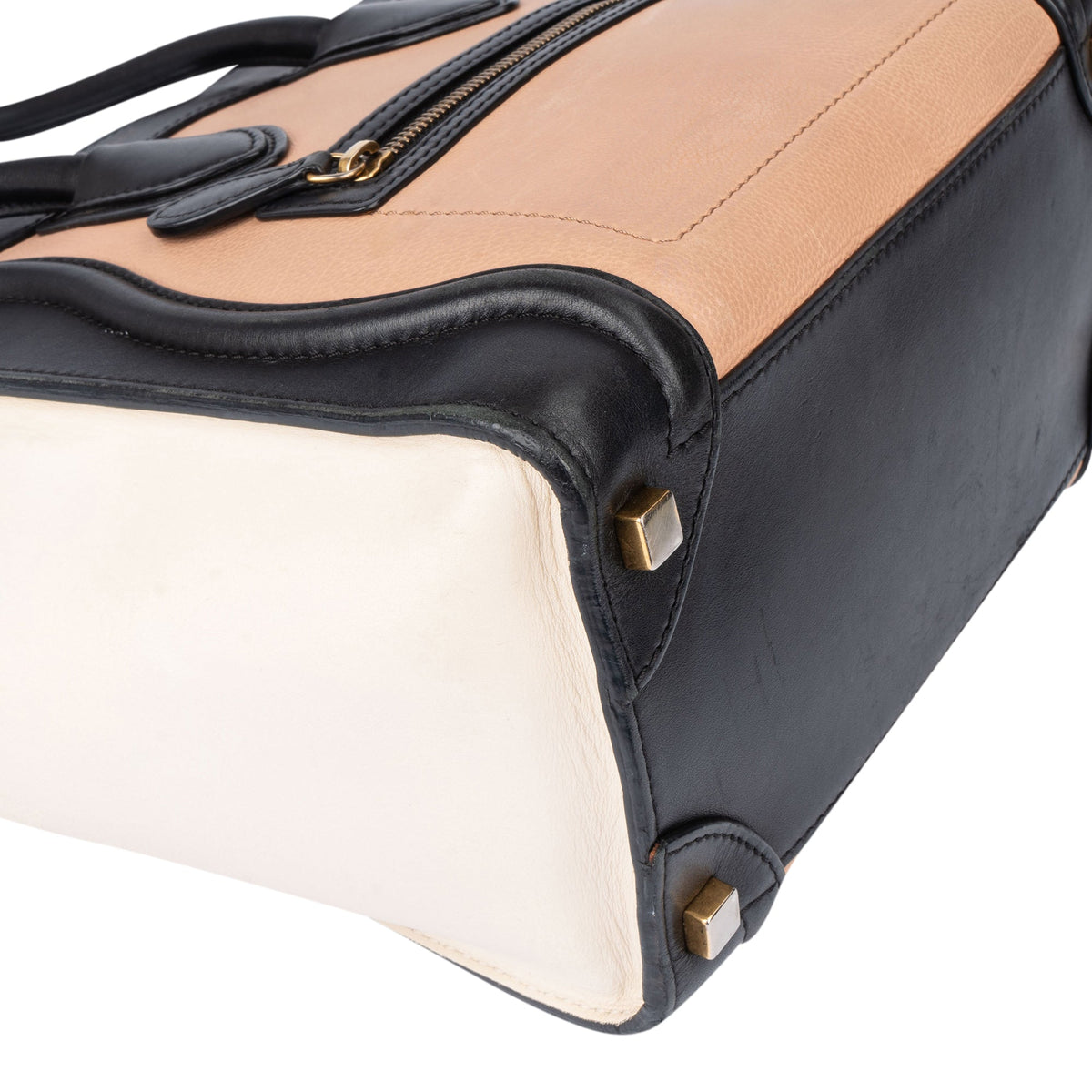 Céline Tricolor Leren Luggage Handtas