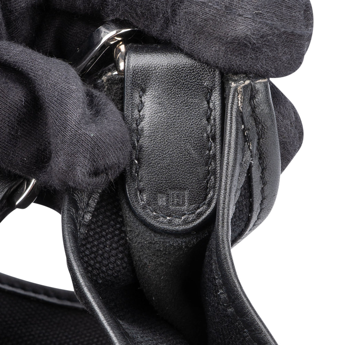 Bolso bandolera Hermès Evelyne PM clásico de algodón negro