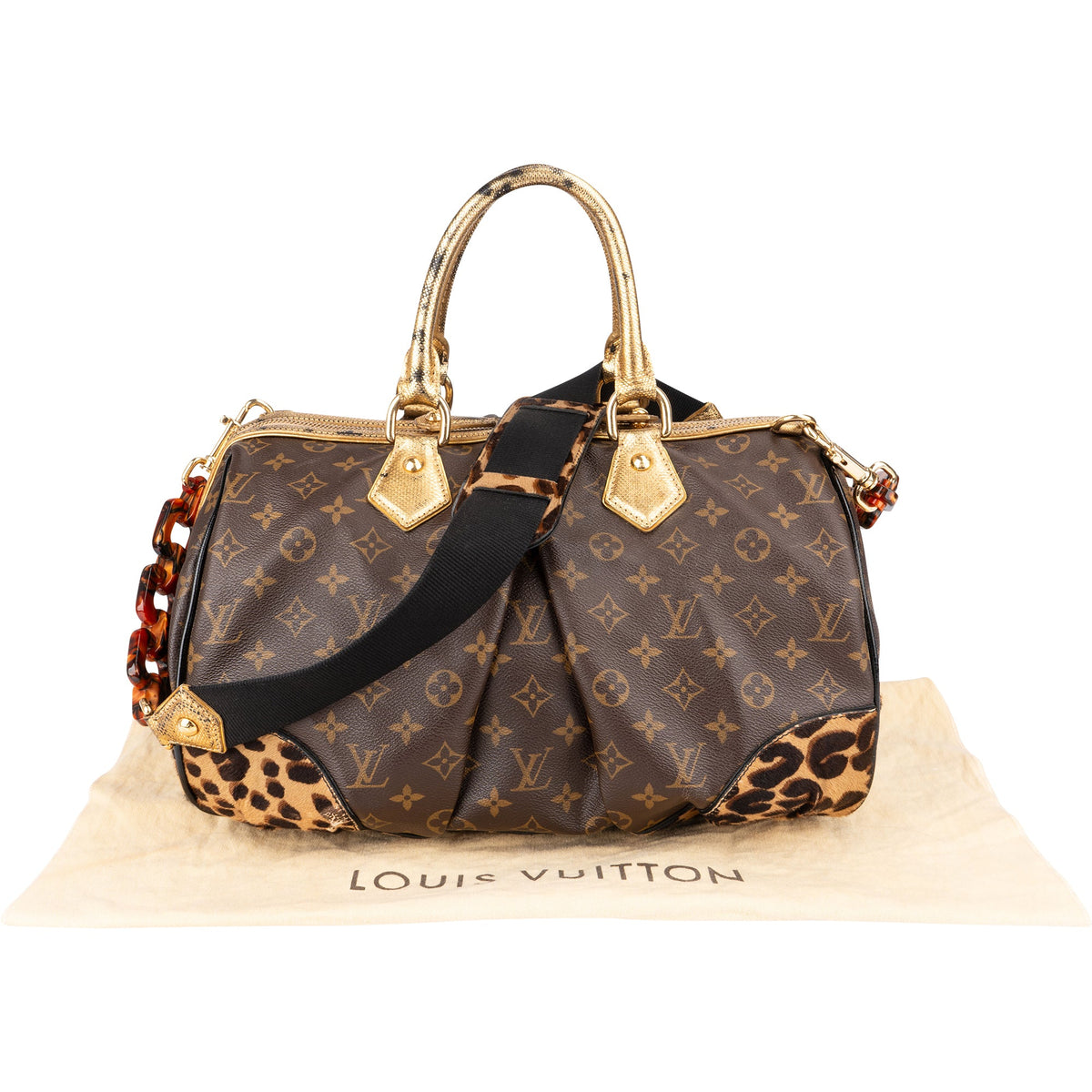 Sac à main Louis Vuitton x Stephen Sprouse édition limitée Monogram Léopard en poils d'animaux GM