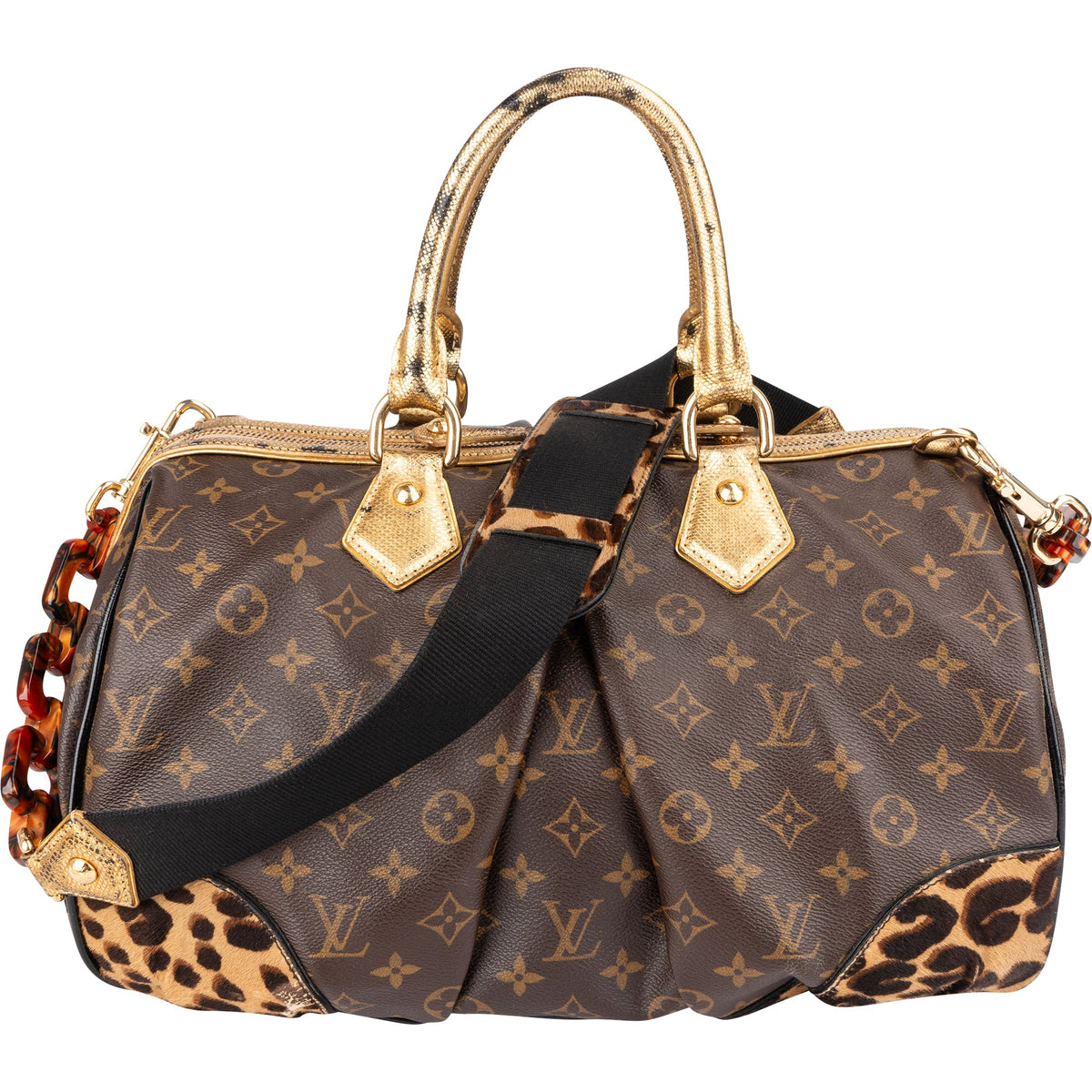 Sac à main Louis Vuitton x Stephen Sprouse édition limitée Monogram Léopard en poils d'animaux GM