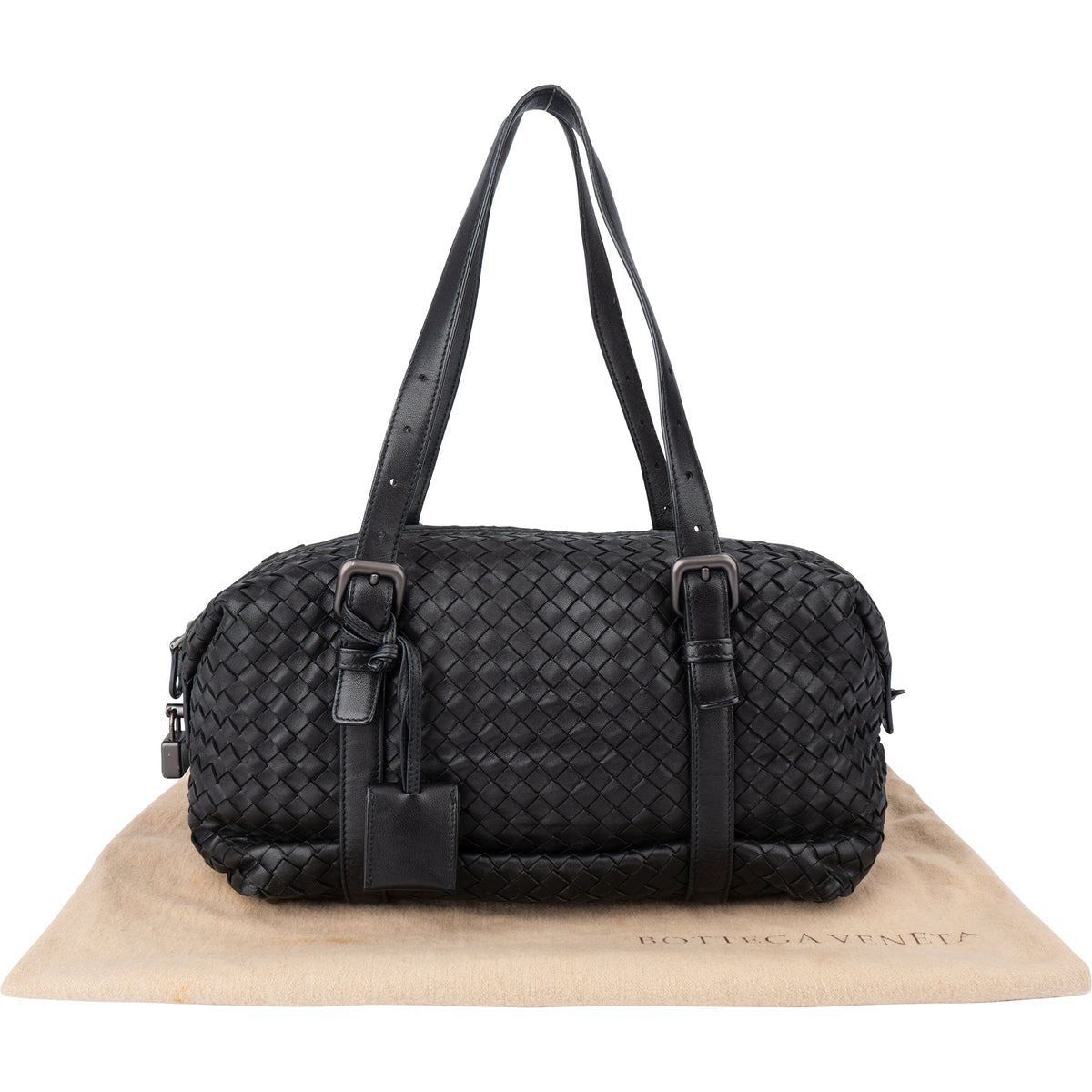 Bottega Veneta Schwarz Intrecciato Leder, Bild 2 von 13