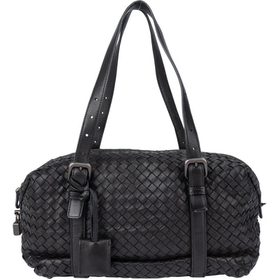 Bottega Veneta Black Intrecciato Leather