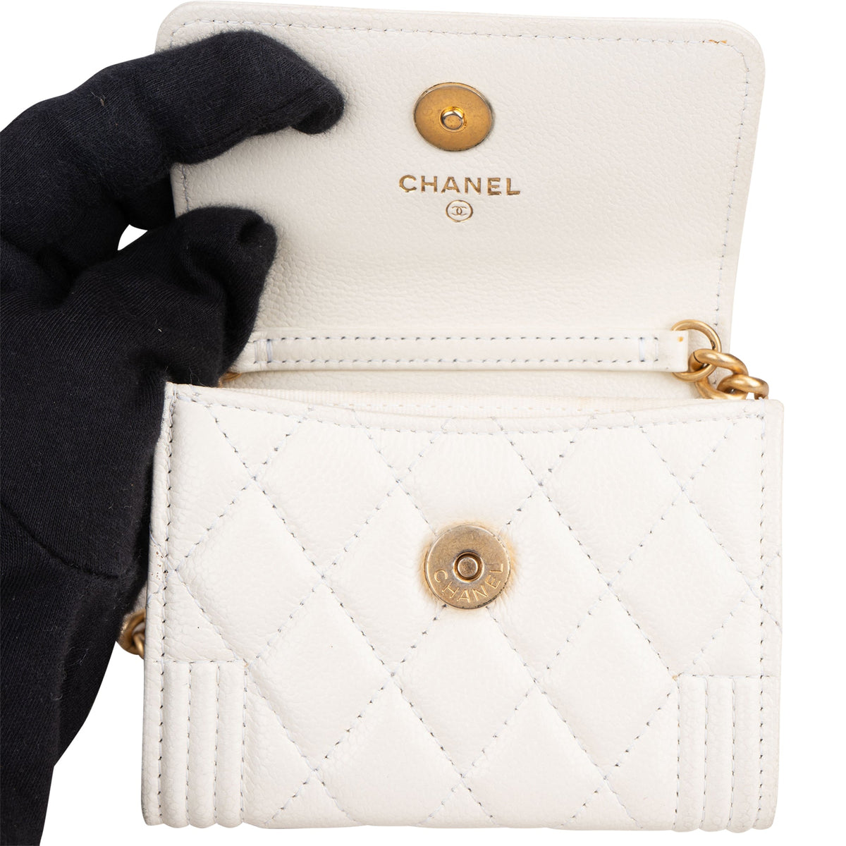 Chanel Lammleder Box Micro Single Flap Umhängetasche, Bild 10 von 12
