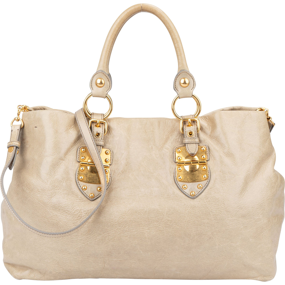 Sac à main City en cuir classique Miu Miu