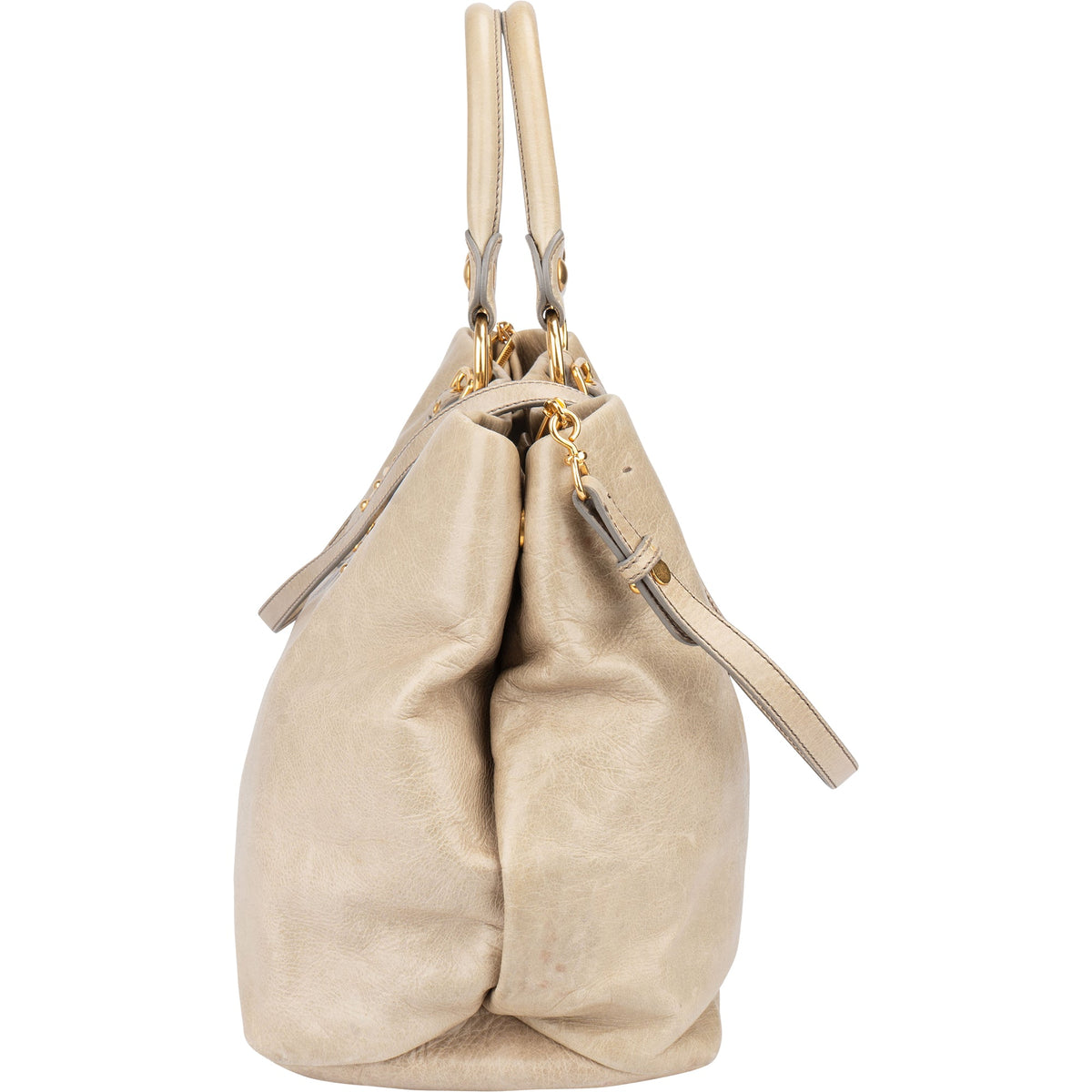 Sac à main City en cuir classique Miu Miu