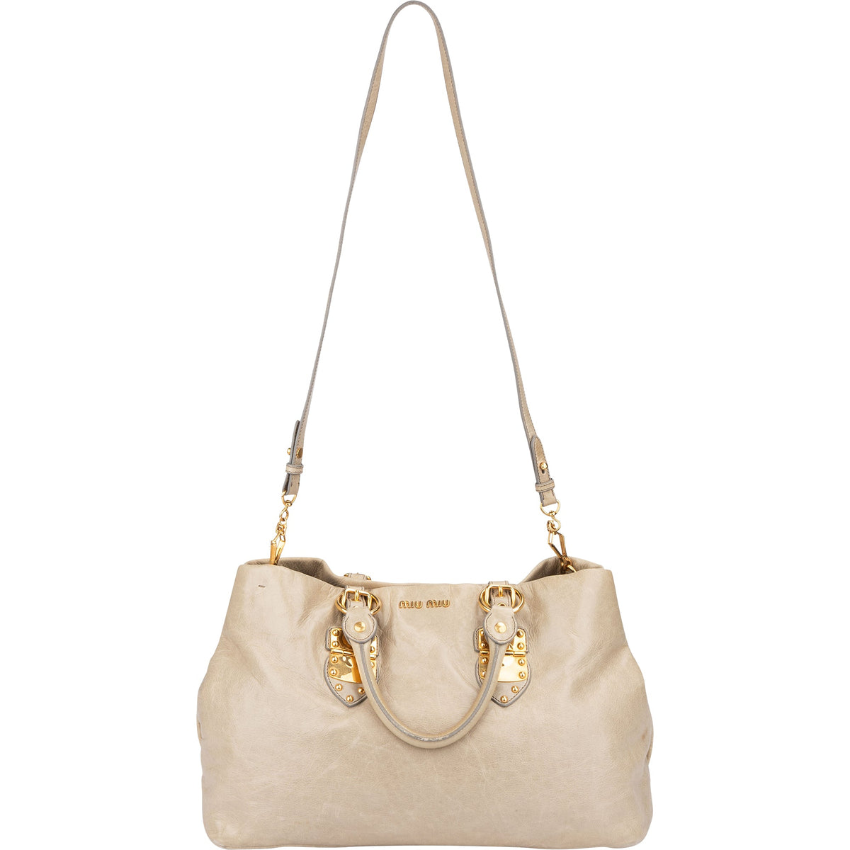 Sac à main City en cuir classique Miu Miu