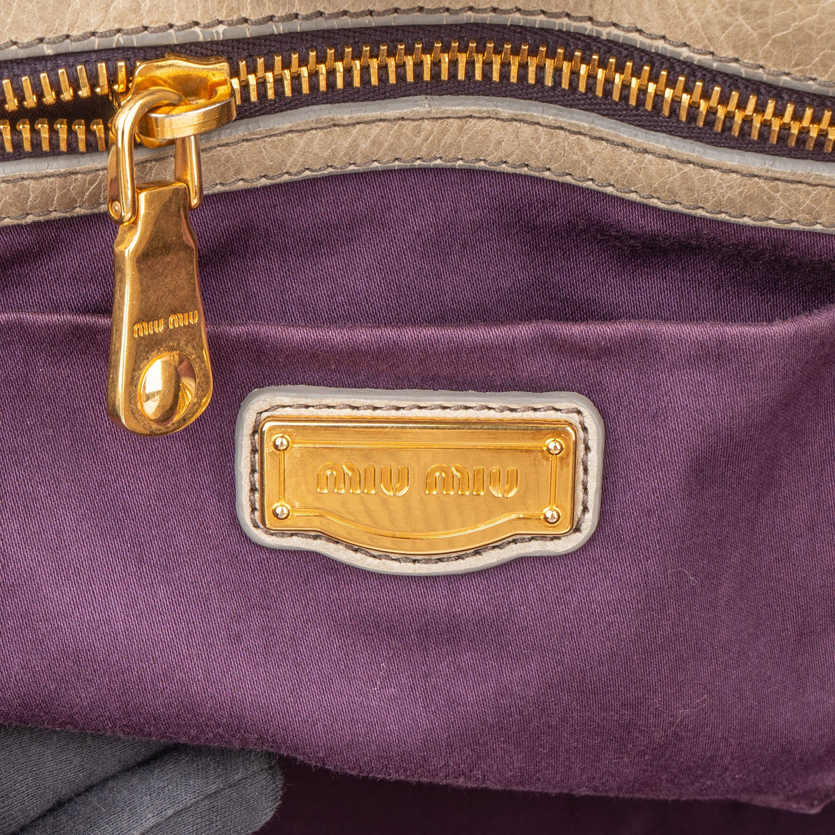 Sac à main City en cuir classique Miu Miu