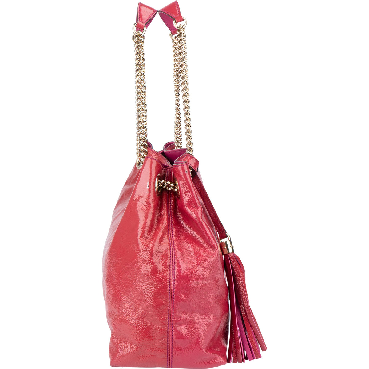 Sac à bandoulière Gucci GG Soho en cuir verni rose