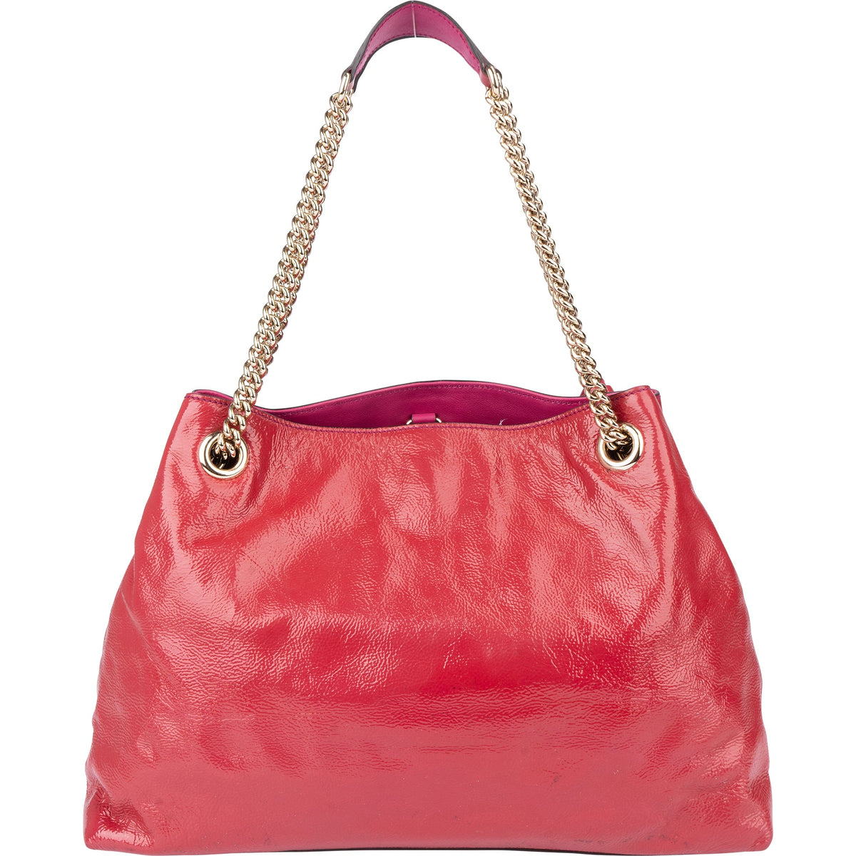 Sac à bandoulière Gucci GG Soho en cuir verni rose