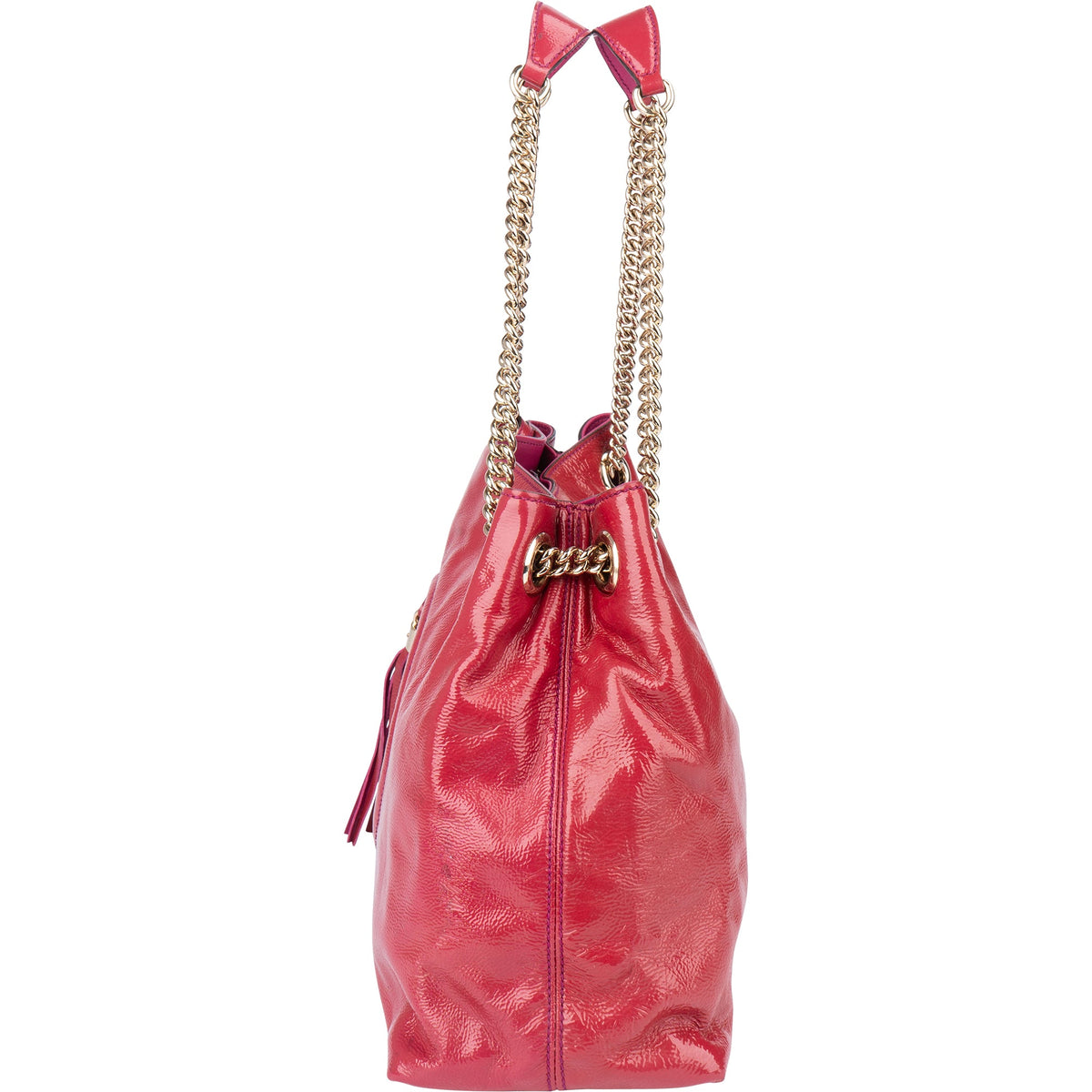 Sac à bandoulière Gucci GG Soho en cuir verni rose