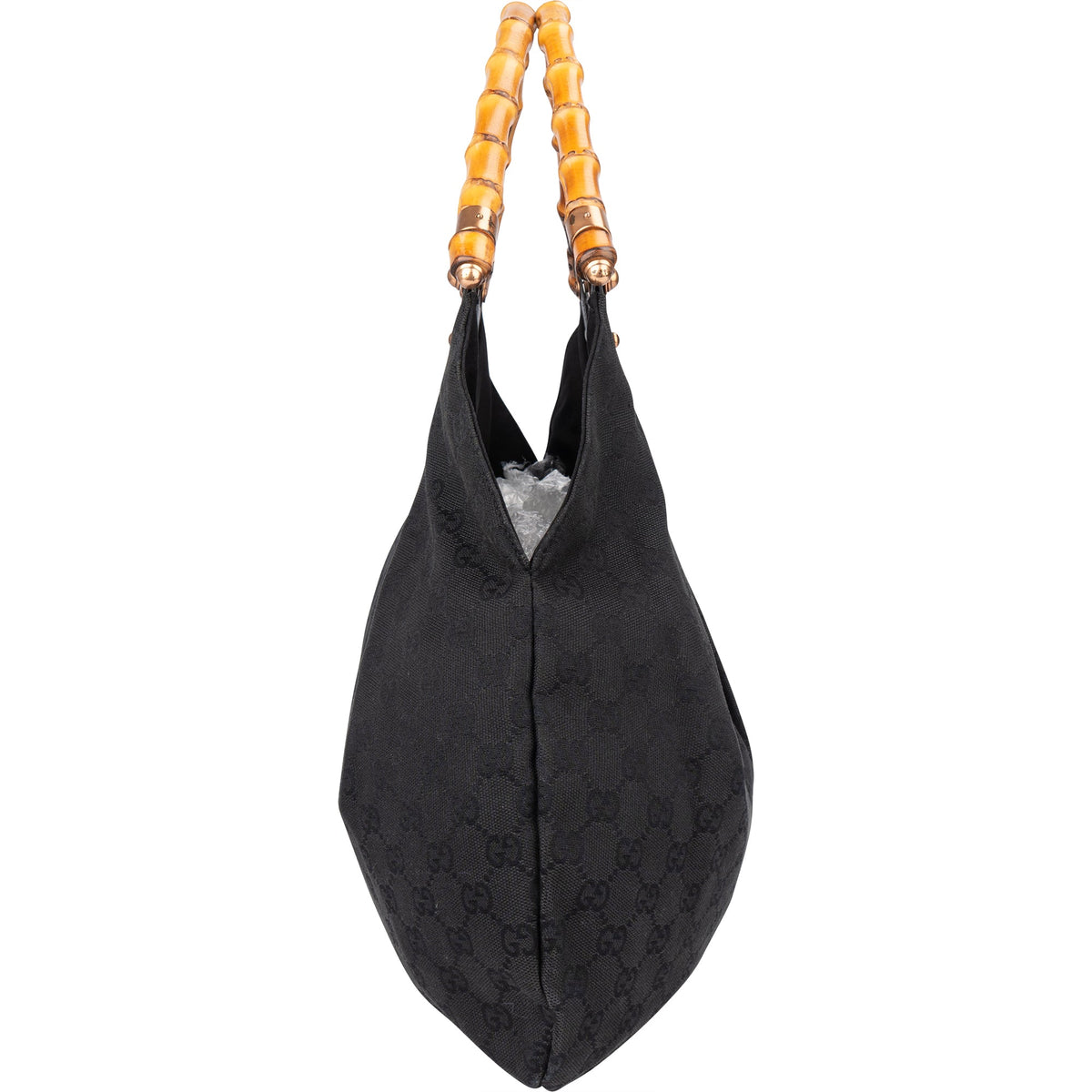 Bolso Gucci con monograma GG y detalle de bambú