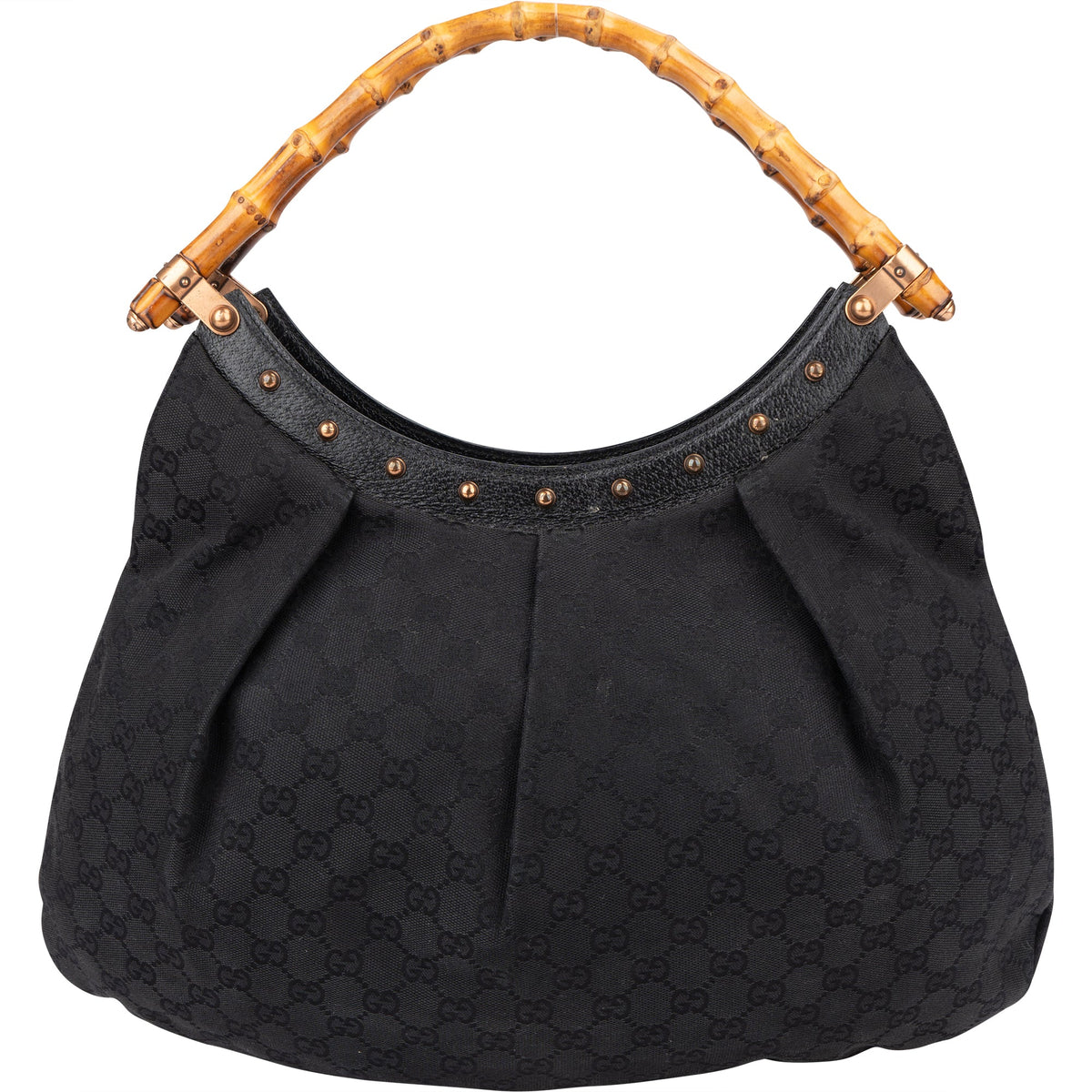 Bolso Gucci con monograma GG y detalle de bambú