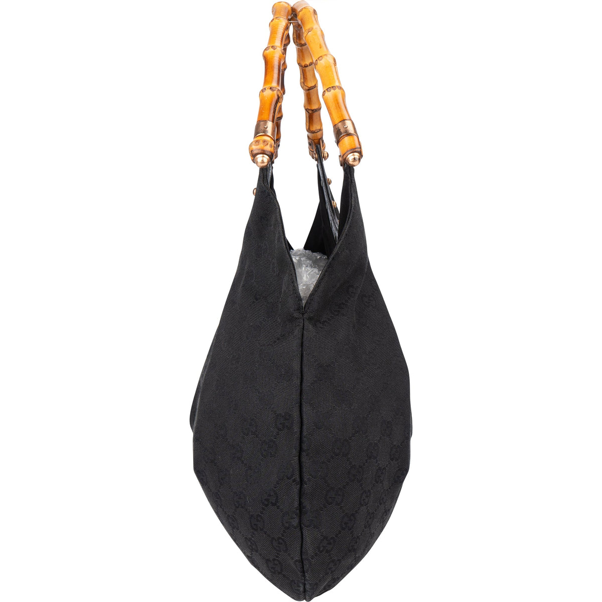 Bolso Gucci con monograma GG y detalle de bambú