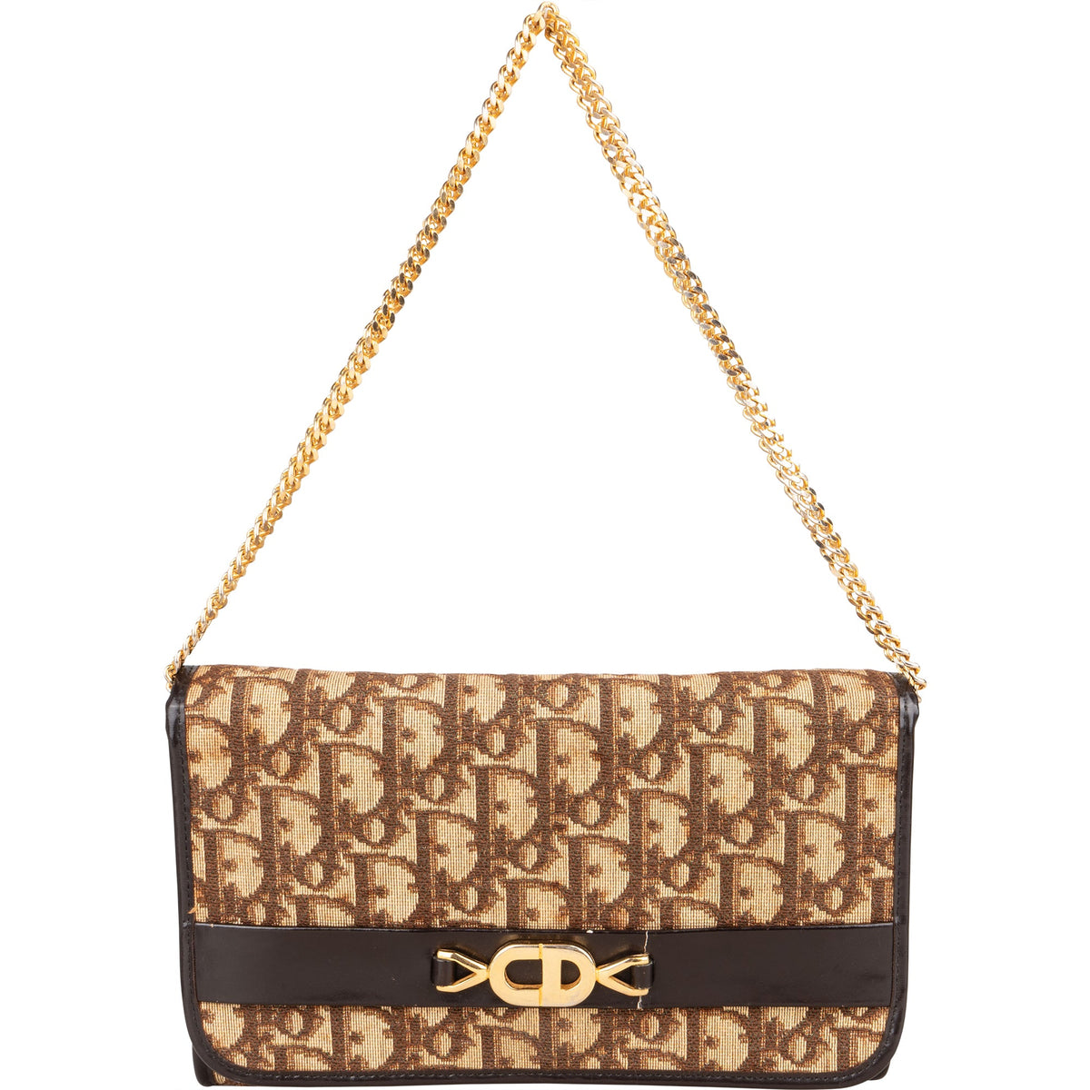Christian Dior Trotter Monogram aus Jacquard-Canvas und Leder – Vorderansicht