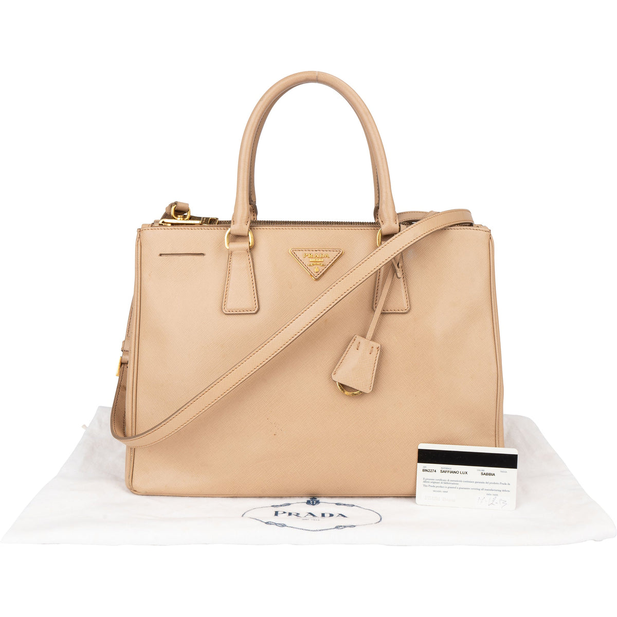 Prada Saffiano Leather Galleria Handbag
