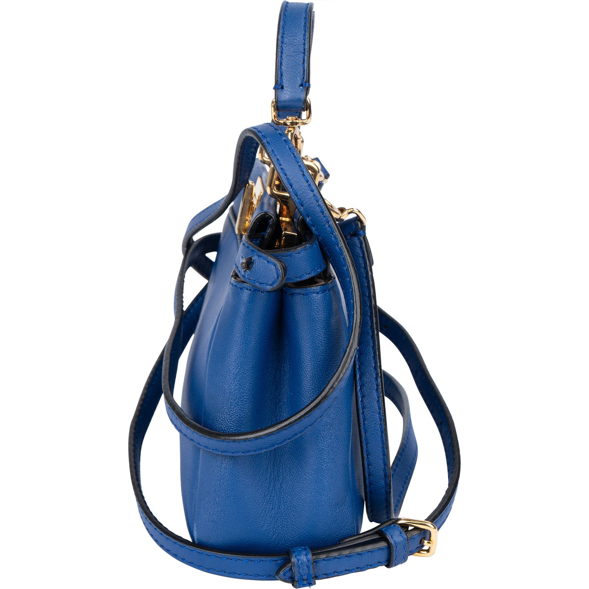 Fendi Peekaboo Mini Leder Blau, Bild 6 von 13