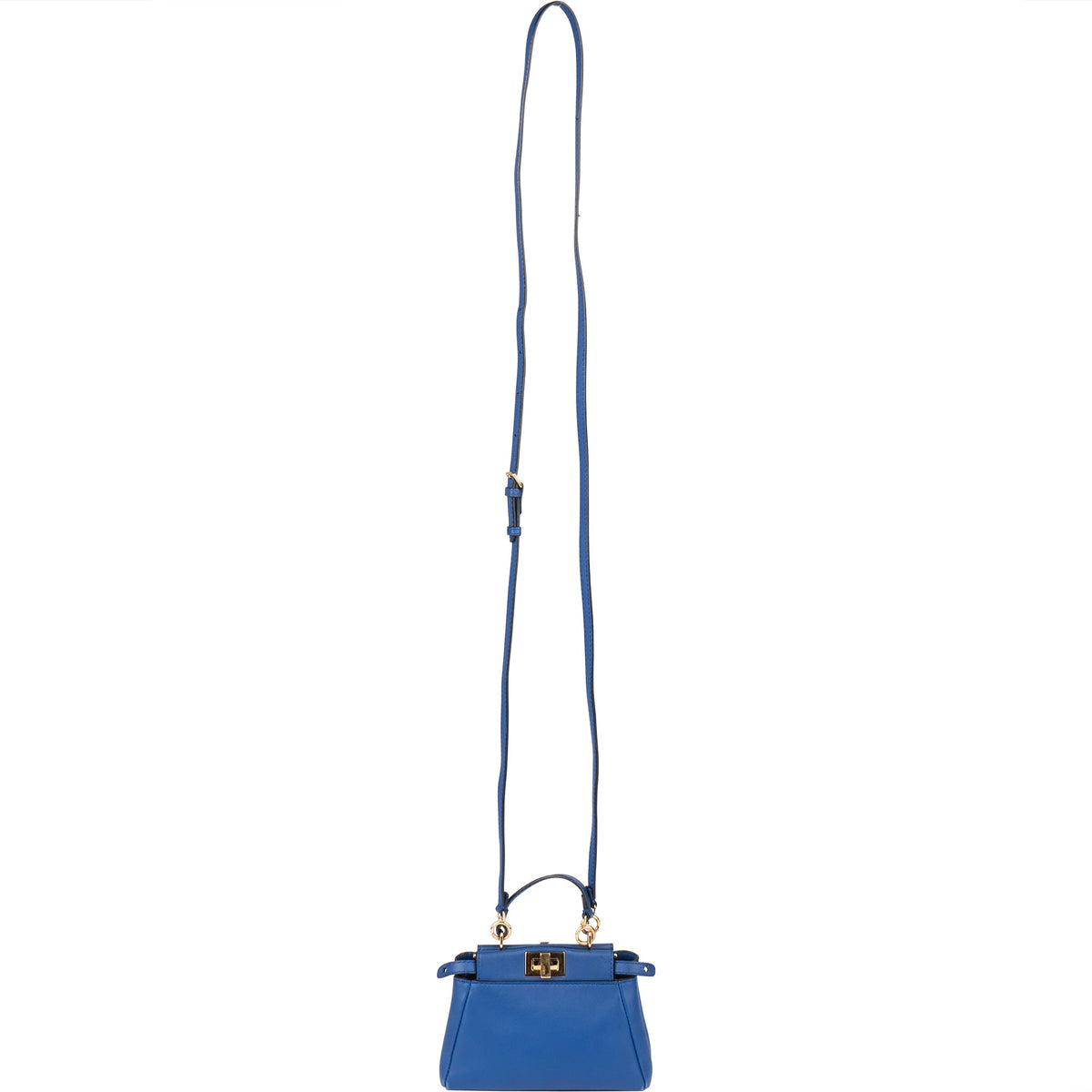 Fendi Peekaboo Mini Leder Blau, Bild 7 von 13