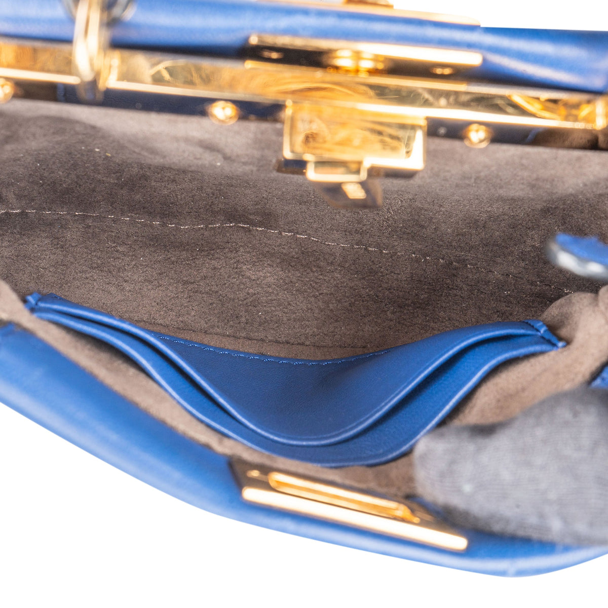 Fendi Peekaboo Mini Leder Blau, Bild 10 von 13
