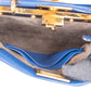 Fendi Mini Peekaboo aus blauem Leder – Ansicht 10