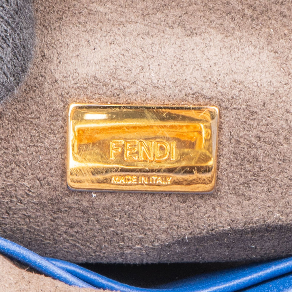 Fendi Peekaboo Mini Leder Blau, Bild 12 von 13