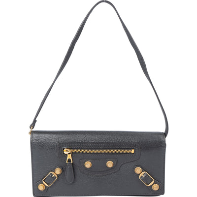 Balenciaga Grey Leather Wallet Handbag