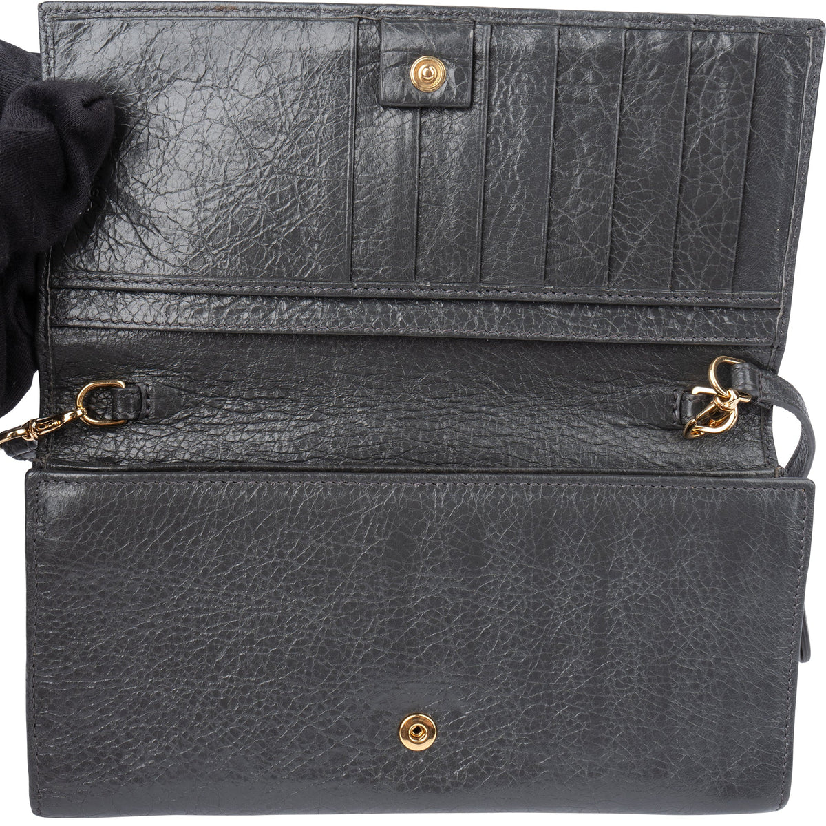Balenciaga Grau Leder Geldbörse, Bild 4 von 6