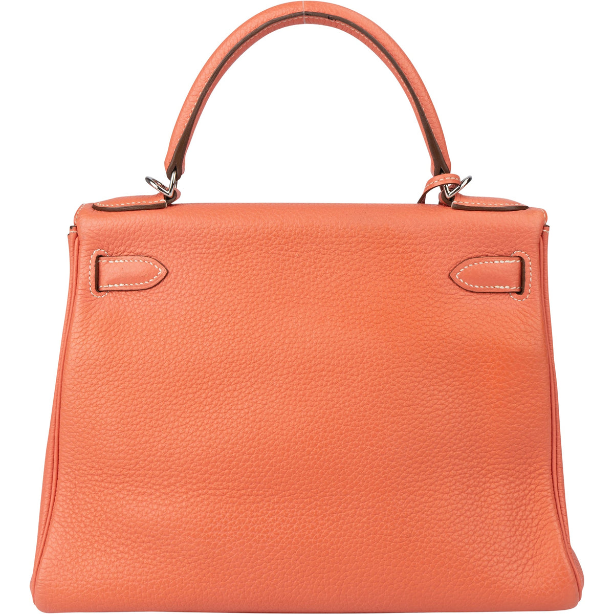 Borsa a mano Hermès Kelly 28 Retourne in pelle Taurillon Clemence Crevette