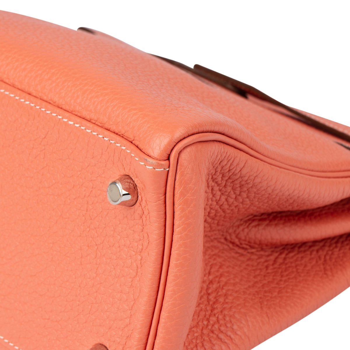 Borsa a mano Hermès Kelly 28 Retourne in pelle Taurillon Clemence Crevette