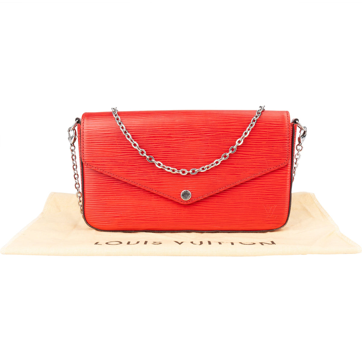 Borsa a tracolla Felicie Louis Vuitton in pelle Epi rossa