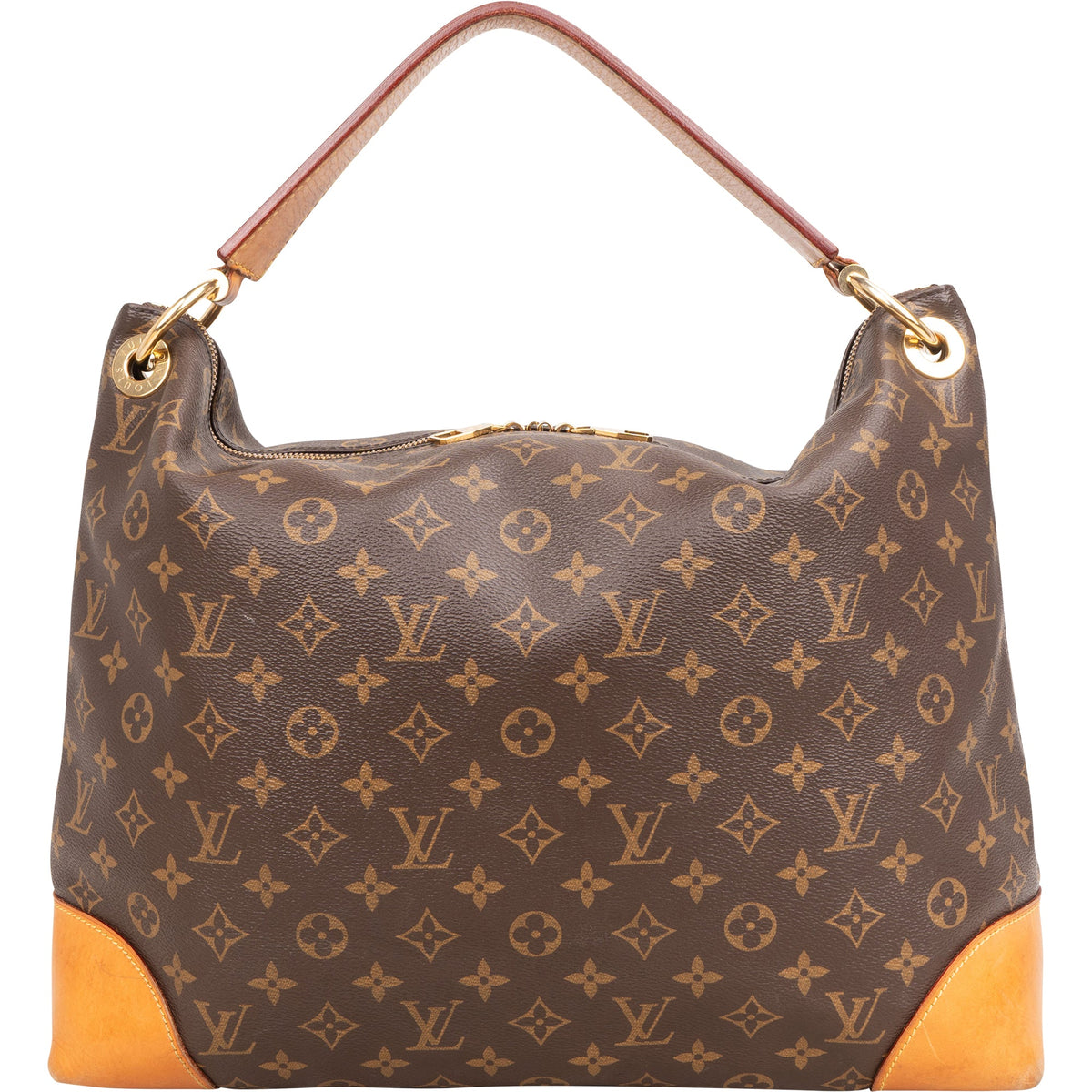 Louis Vuitton Monogram Canvas Berri MM aus Monogram Canvas und Vachetta-Leder – Vorderansicht