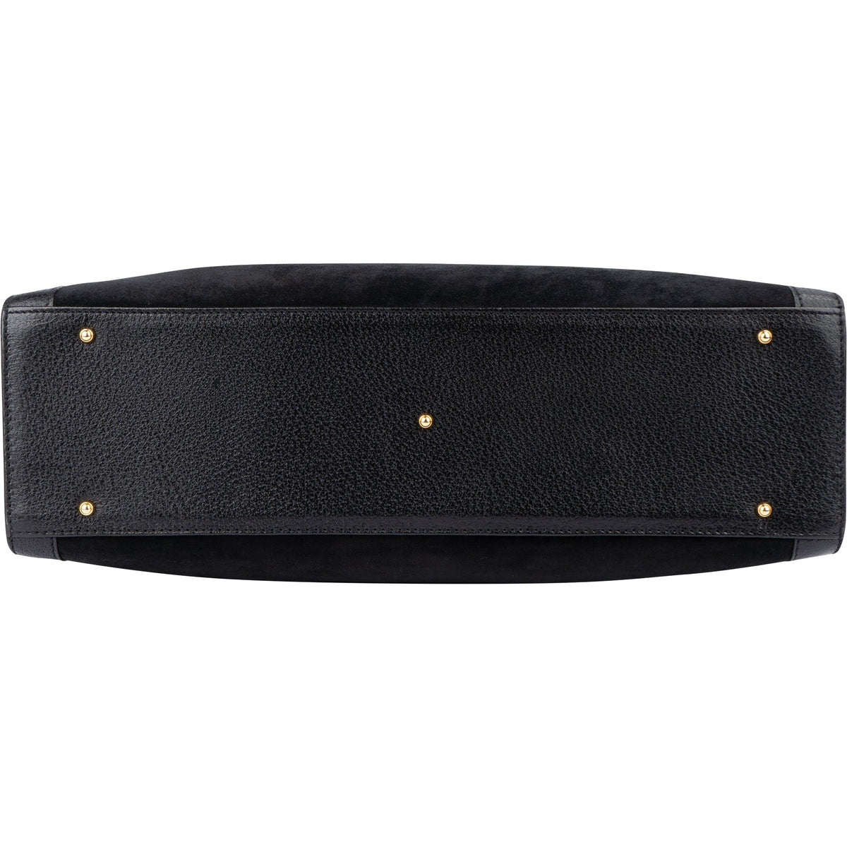 Gucci Black Suede Bamboo Handbag