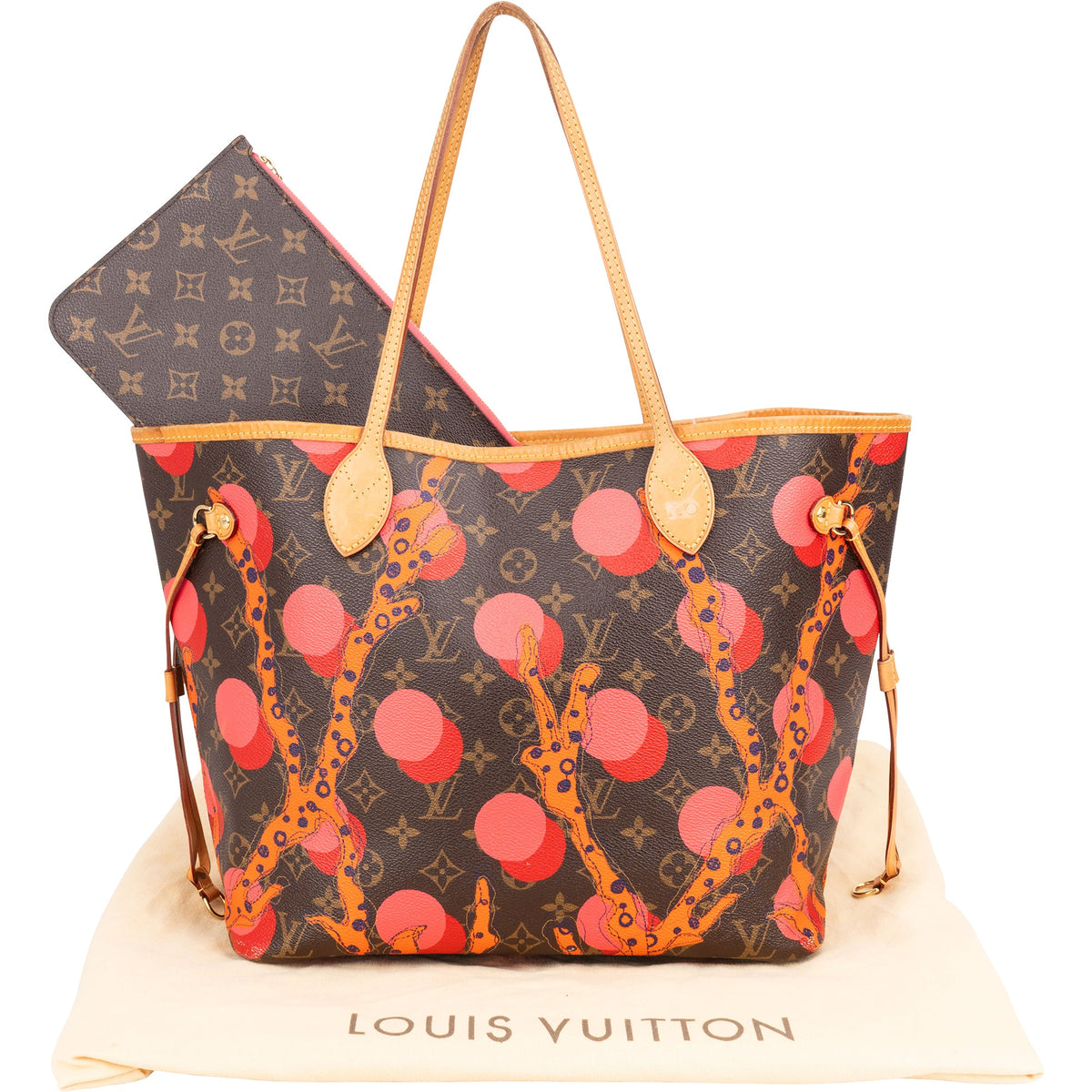 Sac cabas Neverfull MM Louis Vuitton en toile Monogram Ramages