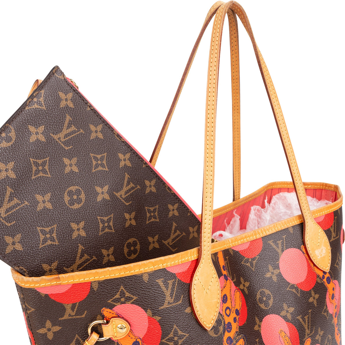 Sac cabas Neverfull MM Louis Vuitton en toile Monogram Ramages