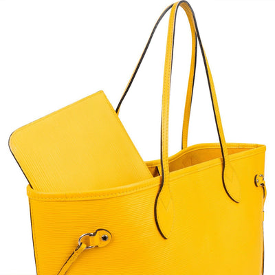 Louis Vuitton Yellow Epi Leather Neverfull MM Shoulder Bag