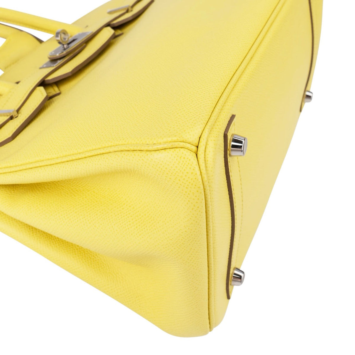 Hermès Soufre Epsom lederen Palladium Birkin 30 handtas