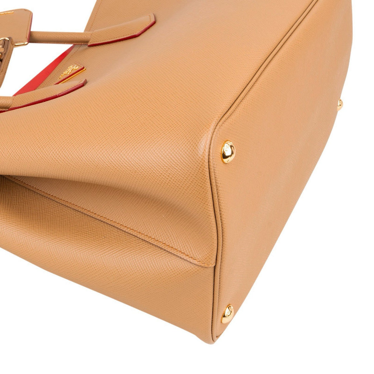 Bolso de mano doble en piel Saffiano de Prada
