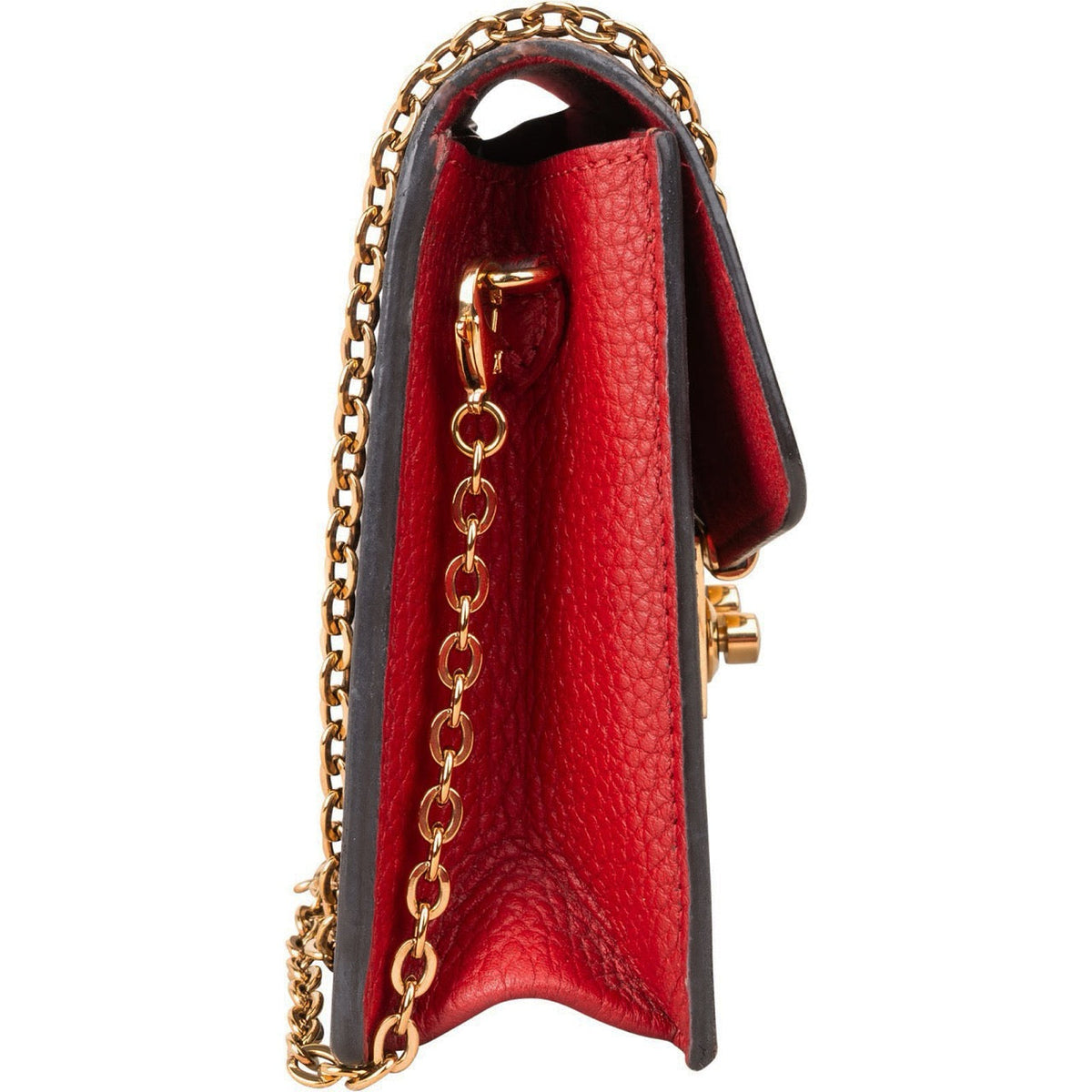 Borsa a tracolla Louis Vuitton Croisette Wallet On Chain in tela Monogram Damier Ebene